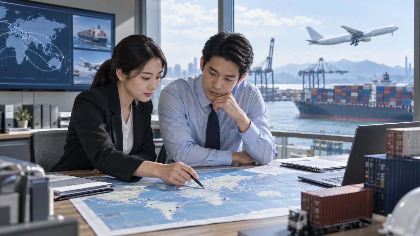 與海外代理討論運輸與市場布局